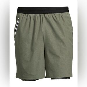 NWT - Athlux Men's 2-in-1 Performance Stretch Woven Short with Mesh Liner